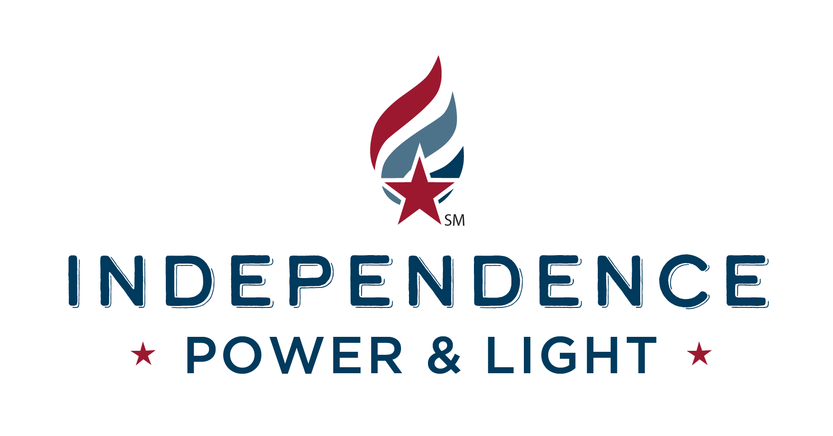 City of Independence Power and Light Department logo in dark red, light blue, and navy