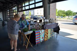 Crafts vendor booths at Farmers' Market