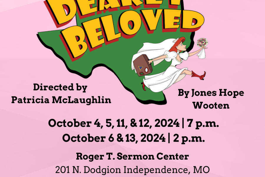 Flyer for Dearly Beloved play presented by Encore Theatre