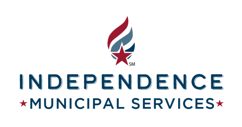 City of Independence Municipal Services logo in dark red, light blue, and navy