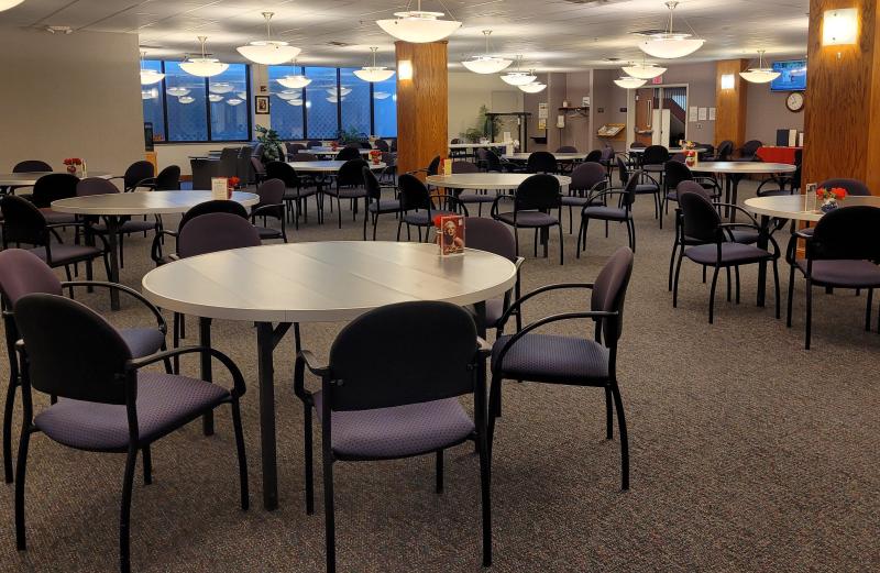 A picture of the Catherine J.A. Curtis Dining Room at The Palmer Center.