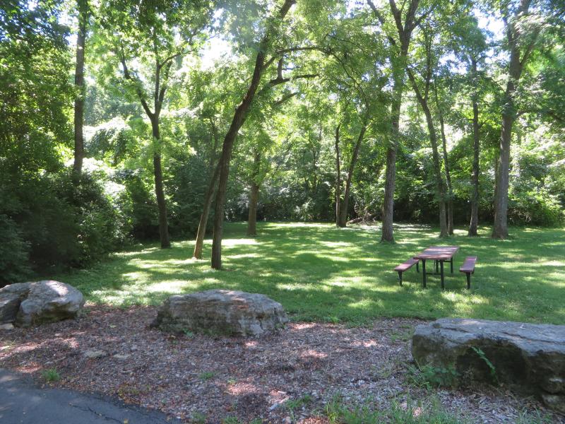 East edge of George Owens Nature Park organized group camp area.