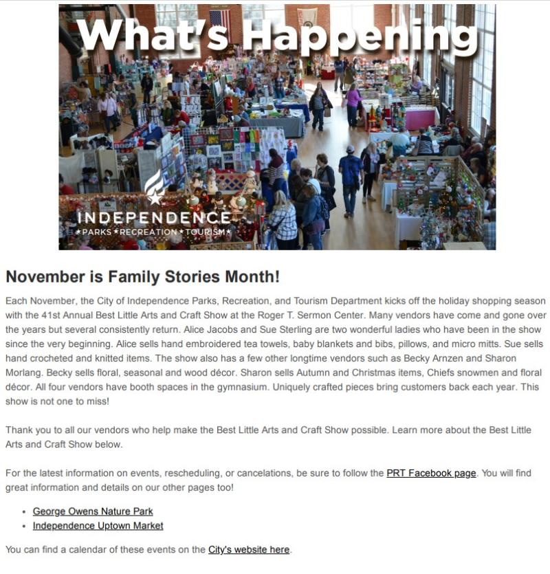 Image of the November PRT Newsletter.